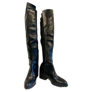 Charles David Reason Eco-friendly Over-the-knee Lug Sole Boots Black Size 7.5